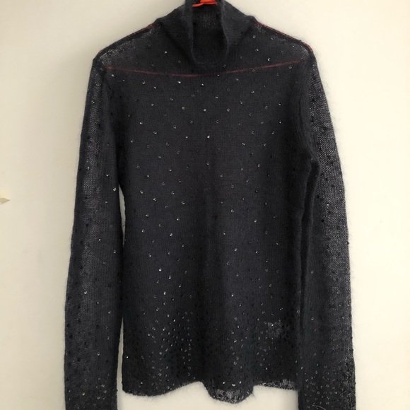 DKNY Mohair Wool Sequins Sweater medium - Picture 1 of 3